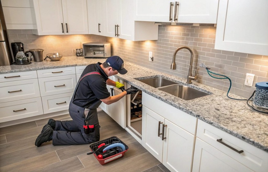 Kitchen plumbing repair